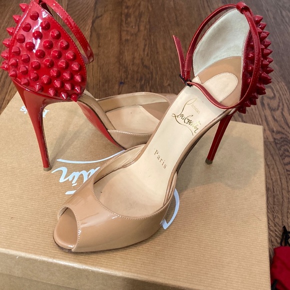 Christian Louboutin Pina spike nude heels - Picture 3 of 13